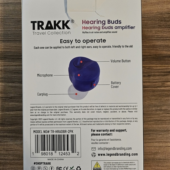 Blue Hearing Buds Amplifier - Picture 2 of 3